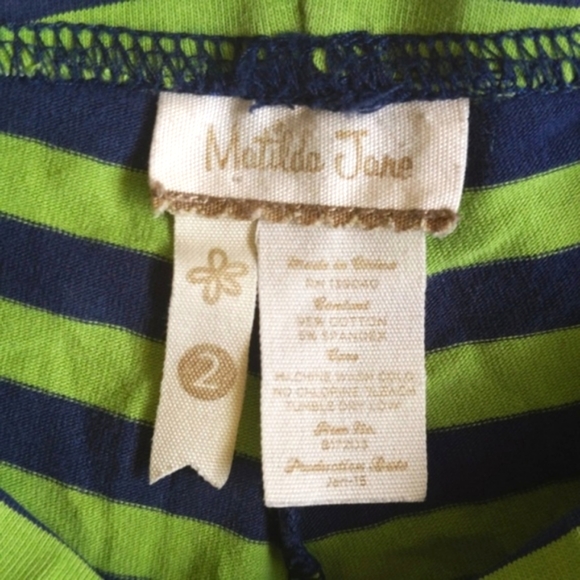 matilda jane striped ruffle trim cartwheel shorts size 2 toddler girls - Picture 4 of 5